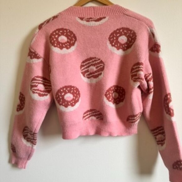 🍩 Dreamers by Debut Pink Donut Cropped Cardigan - XS - Picture 4 of 6